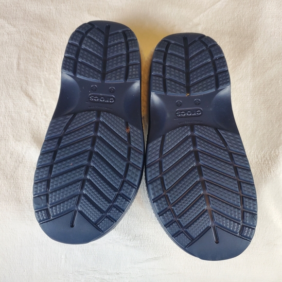 Crocs Dual Comfort Navy Blue Rubber Clog Shoes Size Men's 6/Women's 8 - Picture 7 of 7